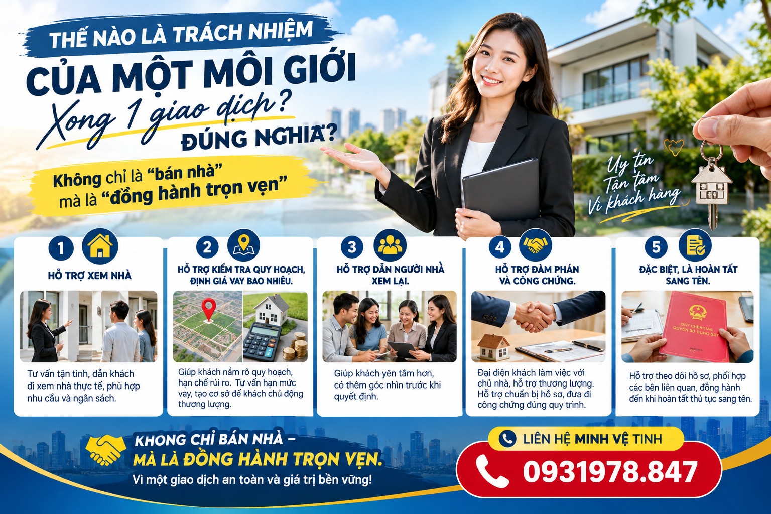 trách nhiệm của môi giới bất động sản, môi giới bất động sản tận tâm